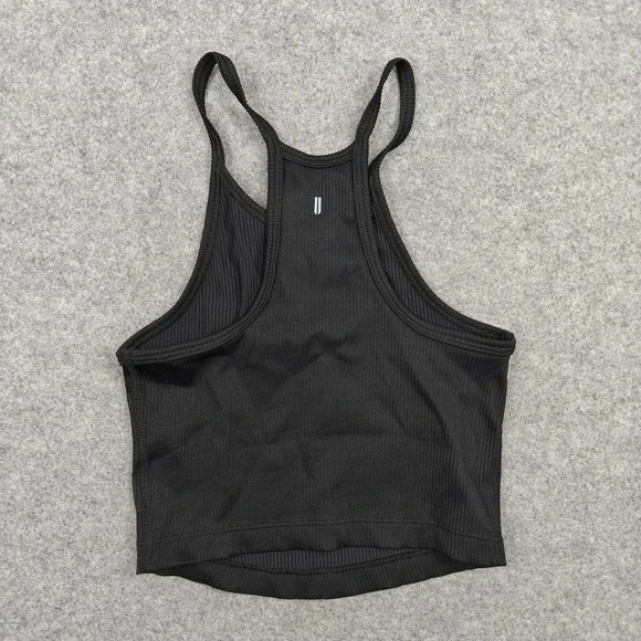 NOBULL Sports Bra Womens XS Black Longline Ribbed Racerback Crop Top USA - Picture 5 of 8